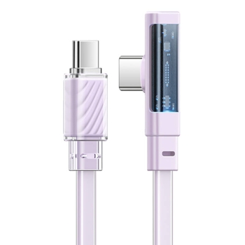 Kabel USB-C do USB-C Mcdodo CA-3454 90 stopni 1.8m z LED (fioletowy)