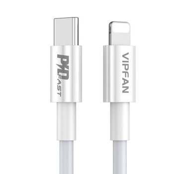 Kabel USB-C do Lightning Vipfan P01, 3A, PD, 2m (biały)