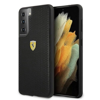 Etui Ferrari On Track Perforated na Samsung Galaxy S21+ - czarne