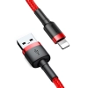 Kabel Baseus Cafule USB-A / Lightning 2.4A QC 3.0 1 m - czerwony