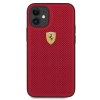 Etui Ferrari On Track Perforated na iPhone 12 mini - czerwone