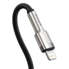 Kabel Baseus Cafule Series Metal Data USB-C / Lightning 20W PD 1 m - czarny