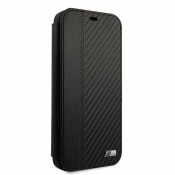 Etui BMW M Collection PU Carbon Stripe na iPhone 12 mini - czarne