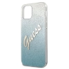 Etui Guess Glitter Gradient Script na iPhone 12 Pro Max - niebieskie