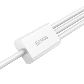 Baseus Superior 3w1 kabel USB - Lightning / USB Typ C / micro USB 3,5 A 1,5 m Biały (CAMLTYS-02)