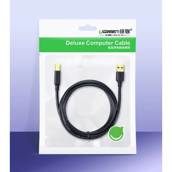 Ugreen kabel USB Typ B do drukarki (męski) - USB 2.0 (męski) 480 Mbps 1,5 m czarny (US135 10350)