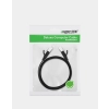 Ugreen płaski kabel przewód internetowy sieciowy Ethernet patchcord RJ45 Cat 6 UTP 1000 Mbps 1 m czarny (NW101 50184)