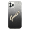 Etui Guess Glitter Gradient Script na iPhone 12 / iPhone 12 Pro - czarne