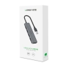 Ugreen rozdzielacz HUB USB - 4x USB 3.2 Gen 1 z portem zasilania micro USB szary (CM219 50985)