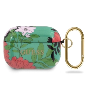 Etui Guess N.1 Flower Collection na AirPods Pro - zielone