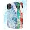 Kingxbar Agate Series eleganckie etui pokrowiec z nadrukiem agat iPhone 12 mini czerwony