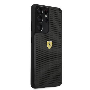 Etui Ferrari On Track Perforated na Samsung Galaxy S21 Ultra - czarne