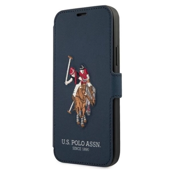 Etui U.S. Polo Assn. Embroidery Collection na iPhone 12 Pro Max - granatowe