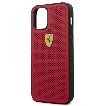 Etui Ferrari On Track Perforated na iPhone 12 mini - czerwone