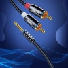 Kabel Ugreen AV116 10590 audio mini jack 3,5 mm (męski) / 2RCA (męski) 3m - czarny