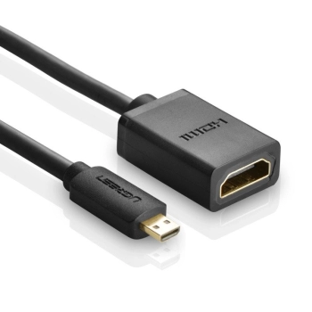 Ugreen kabel przewód przejściówka adapter HDMI - micro HDMI 19 pin 20cm czarny (20134)