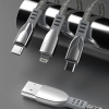 Dudao kabel pleciony USB - micro USB 5 A 1 m szary (L3PROM gray)