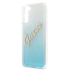 Etui Guess Glitter Gradient Script na Samsung Galaxy S21+ - niebieskie