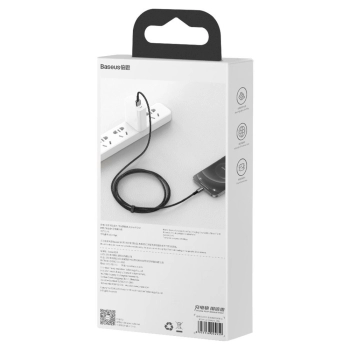 Baseus Tungsten kabel USB - Lightning 2,4 A 2 m czarny (CALWJ-A01)