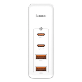 Baseus GaN2 Pro szybka ładowarka sieciowa 100W USB / USB Typ C Quick Charge 4+ Power Delivery biały (CCGAN2P-L02)