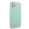 Etui Guess Silicone Vintage Gold Logo na iPhone 11 Pro Max - zielone