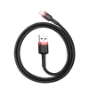 Kabel Baseus Cafule USB-A / Lightning 2.4A QC 3.0 0.5 m - czarno-czerwony