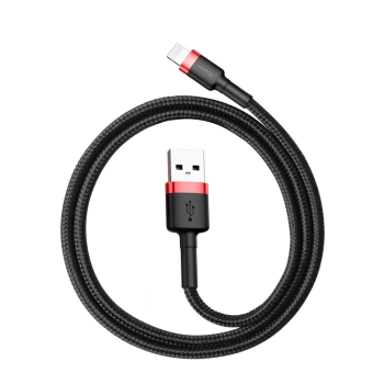 Kabel Baseus Cafule USB-A / Lightning 2.4A QC 3.0 0.5 m - czarno-czerwony