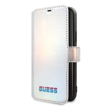 Etui Guess Iridescent na iPhone 11 Pro Max - srebrne