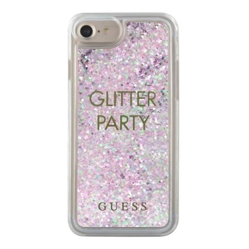 Etui Guess Liquid Glitter Party na iPhone 6 / 7 / 8 / SE 2020 / SE 2022 - fioletowe