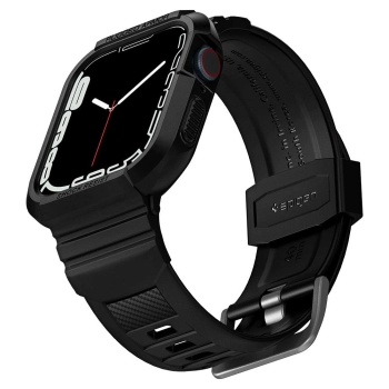 Etui z paskiem Spigen Rugged Armor Pro na Apple Watch 4/5/6/7/8/SE (40/41 mm) - czarne