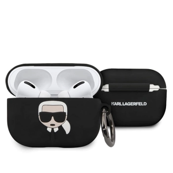 Etui Karl Lagerfeld Silicone Ikonik na AirPods Pro - czarne