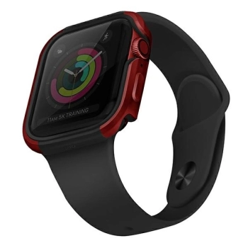 Etui UNIQ Valencia na Apple Watch 4 / 5 / 6 / SE 44mm - czerwony