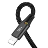 Baseus kabel przewód USB 4w1 2x Lightning / USB Typ C / micro USB w nylonowym oplocie 3.5A 1.2m czarny (CA1T4-A01)