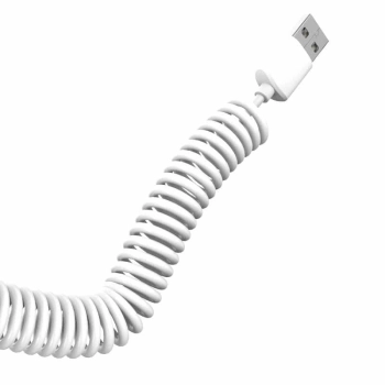 Dudao zestaw samochodowa ładowarka 2x USB 2.4A + kabel przewód USB 3w1 Lightning / Typ C / micro USB biały (R7 white)