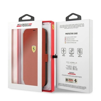 Etui Ferrari Off Track Perforated na iPhone 12 mini - czerwone