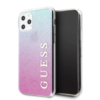 Etui Guess Glitter Gradient na iPhone 11 Pro Max - różowo-niebieskie