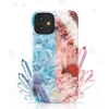 Kingxbar Agate Series eleganckie etui pokrowiec z nadrukiem agat iPhone 12 mini czerwony