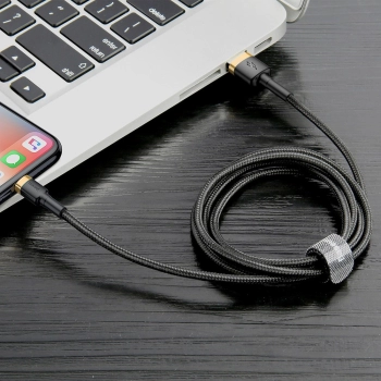 Kabel Baseus Cafule USB-A / Lightning 1.5A QC 3.0 2 m - czarno-złoty