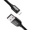 Kabel Baseus Three Primary Colors 3w1 USB-A - micro USB / Lightning / USB-C 3.5A 1,2 m - czarny