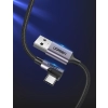 Kabel Ugreen US284 50942 USB-A (prosty) / USB-C (kątowy) 3A 2m - szary