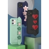 Kingxbar Sweet Series żelowe etui ozdobione oryginalnymi Kryształami Swarovskiego z podstawką iPhone 12 Pro / iPhone 12 niebieski