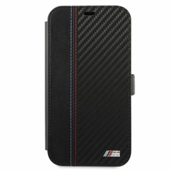 Etui BMW M Collection PU Carbon Stripe na iPhone 12 mini - czarne