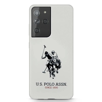 Etui U.S. Polo Assn. Silicone Logo na Samsung Galaxy S21 Ultra - białe