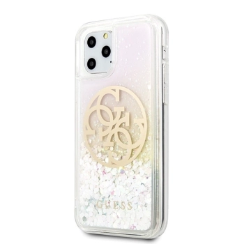 Etui Guess Gradient Liquid Glitter Circle Logo na iPhone 11 Pro - przezroczyste