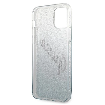 Etui Guess Glitter Gradient Script na iPhone 12 mini - niebieskie