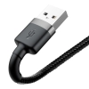 Kabel Baseus Cafule USB-A / Lightning 2.4A QC 3.0 1 m - czarno-szary