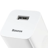 Ładowarka Baseus Charging Quick Charger CCALL-BX02 sieciowa USB-A 24W QC 3.0 - biała