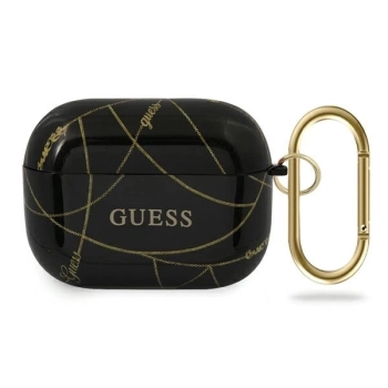 Etui Guess Gold Chain Collection na AirPods Pro - czarne