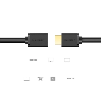 Kabel Ugreen HD107 10140 HDMI (męski) - HDMI (żeński) 4K 0.5 m - czarny