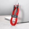 Baseus Cafule Cable wytrzymały nylonowy kabel przewód USB / USB-C QC3.0 2A 2M czerwony (CATKLF-C09)